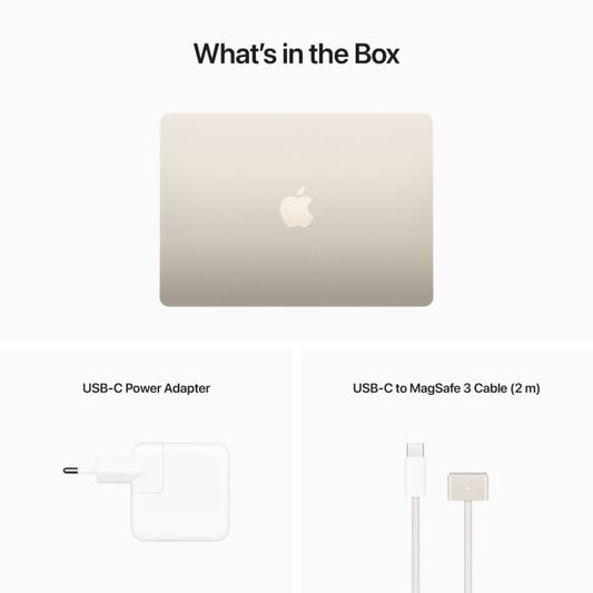 MacBook Air 13-inch | Apple M2 chip | 8-core CPU 8-core GPU | 16GB | 256GB - Starlight